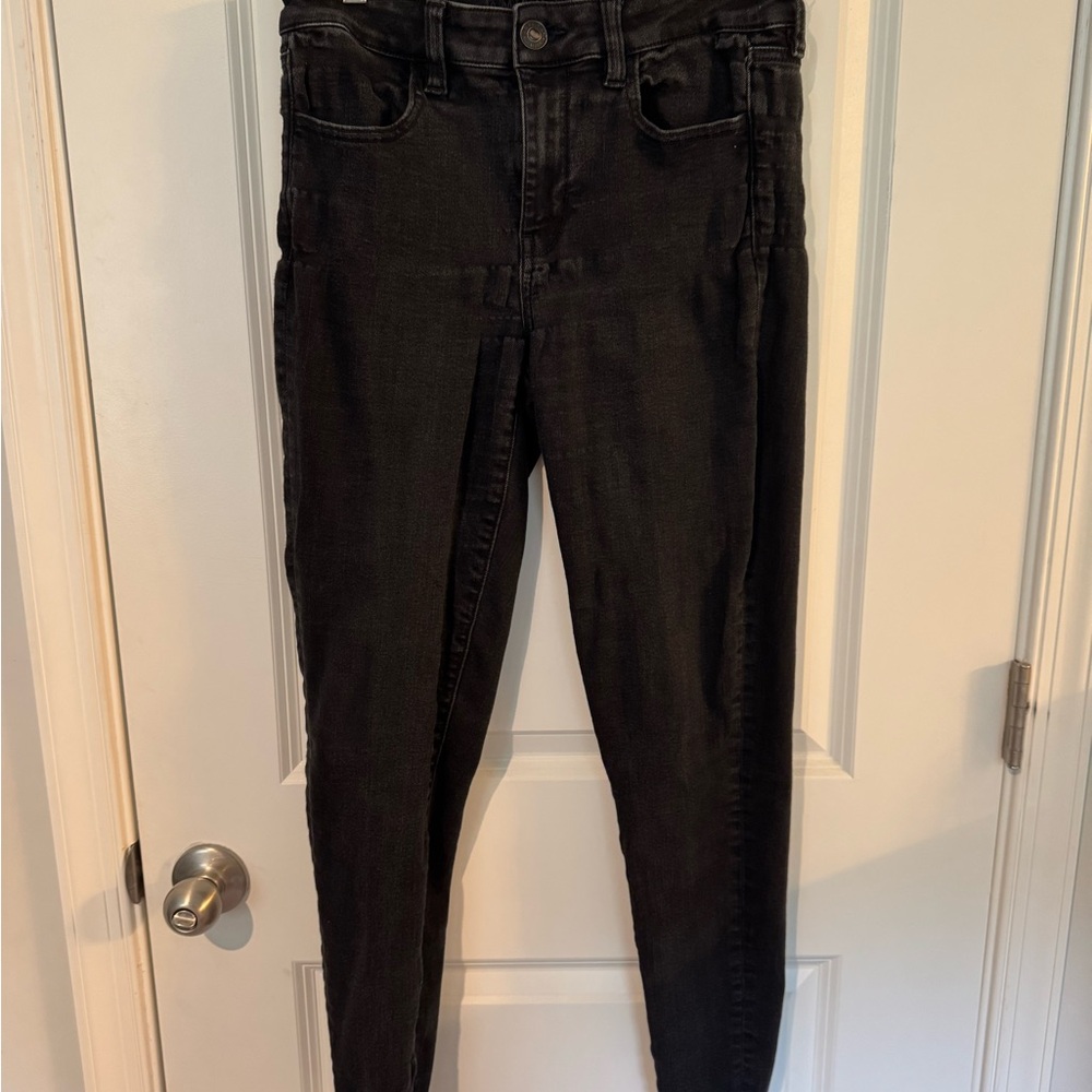 American Eagle Outfitters High Rise Black Skinny Jeans
